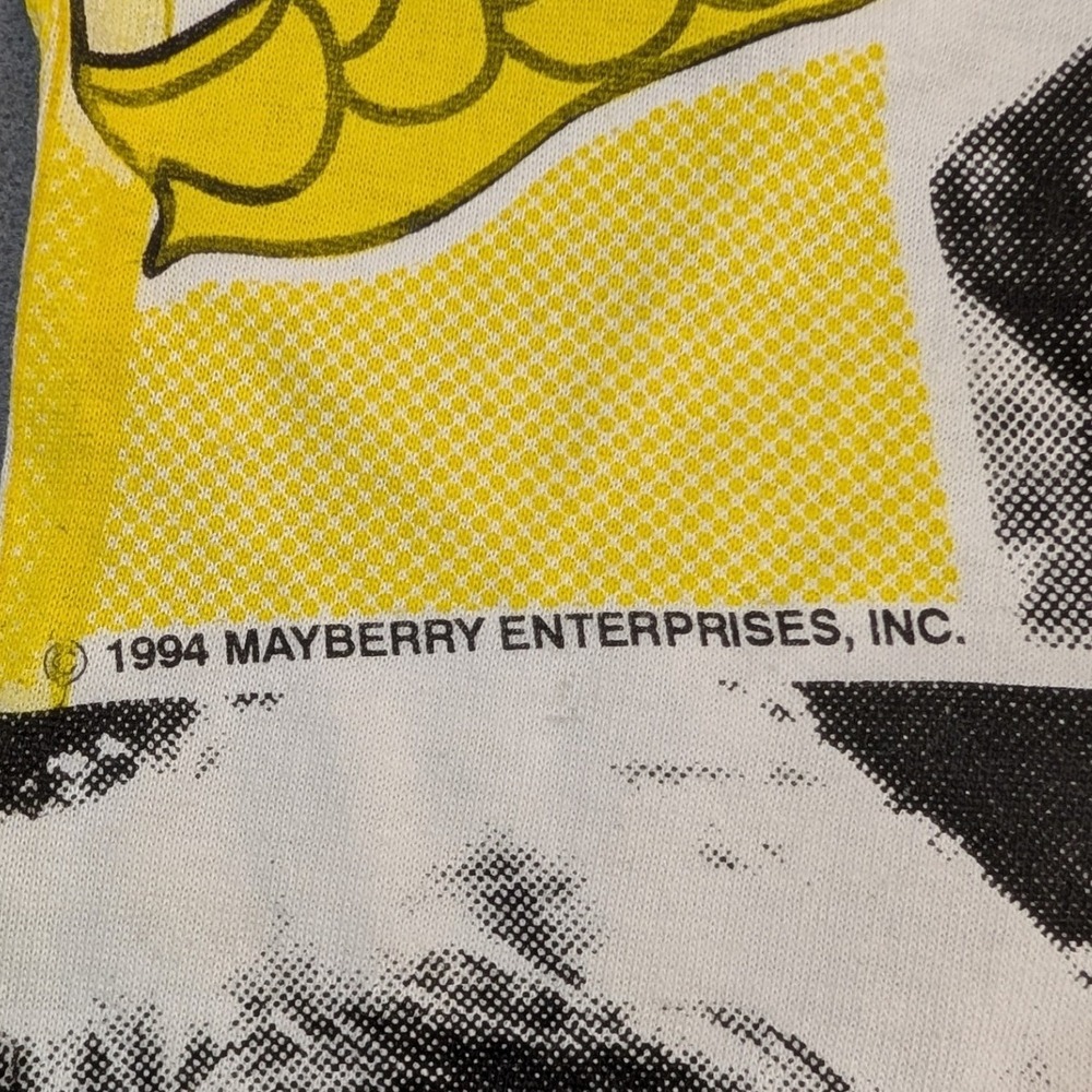 The Andy Griffith 1994 Vintage All Over Print T Shirt Mens Size Large‎ Yellow - Picture 6 of 8
